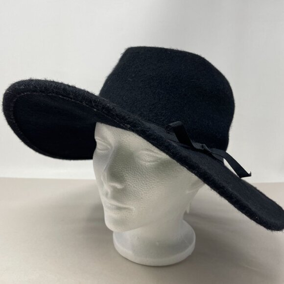 Brixton Ashley Felt Hat Black Wool One‎ Size Womens Festival Boho - Picture 2 of 11